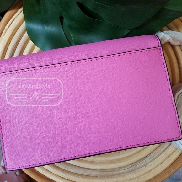 CAMERON MONOTONE KATE SPADE BRIGHT PEONY CONVERTIBLE CROSSBODY PINK BRAND NEW - Picture 5 of 7